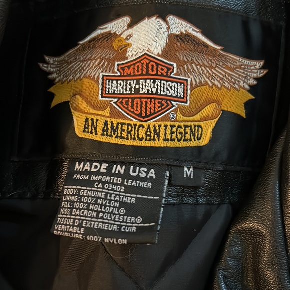 Men’s Harley-Davidson Leather Jacket with Quilted Lining - size Medium - Picture 2 of 5